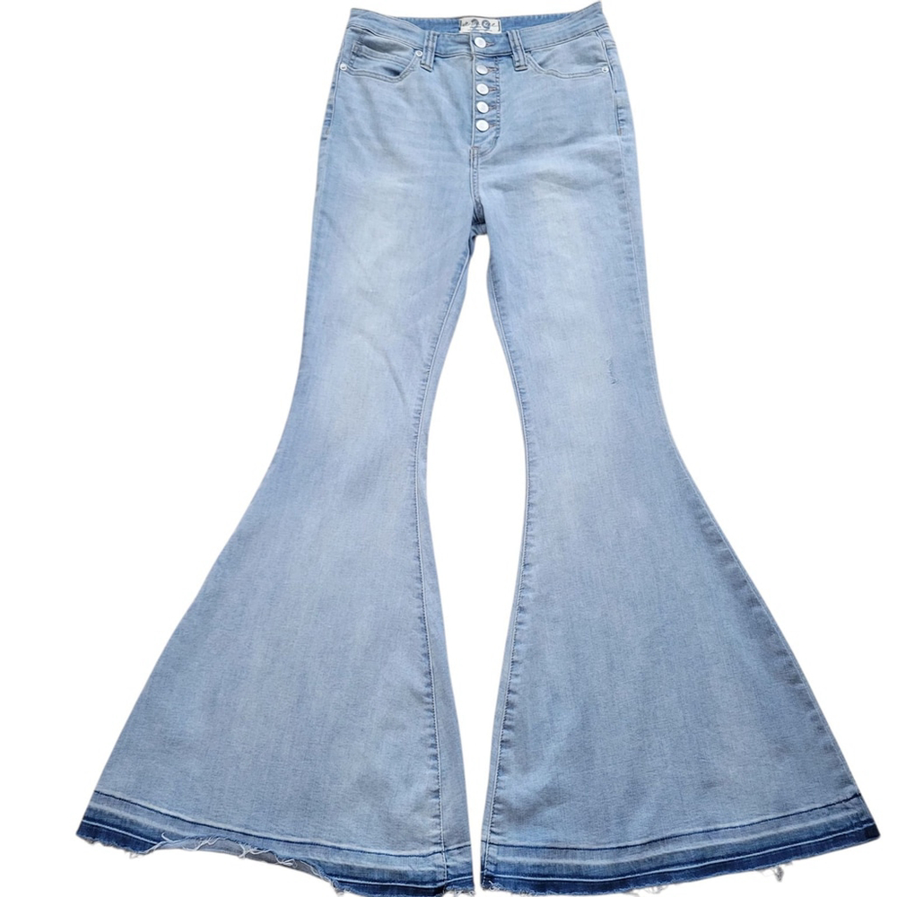 Free People Light Blue Flare Jeans